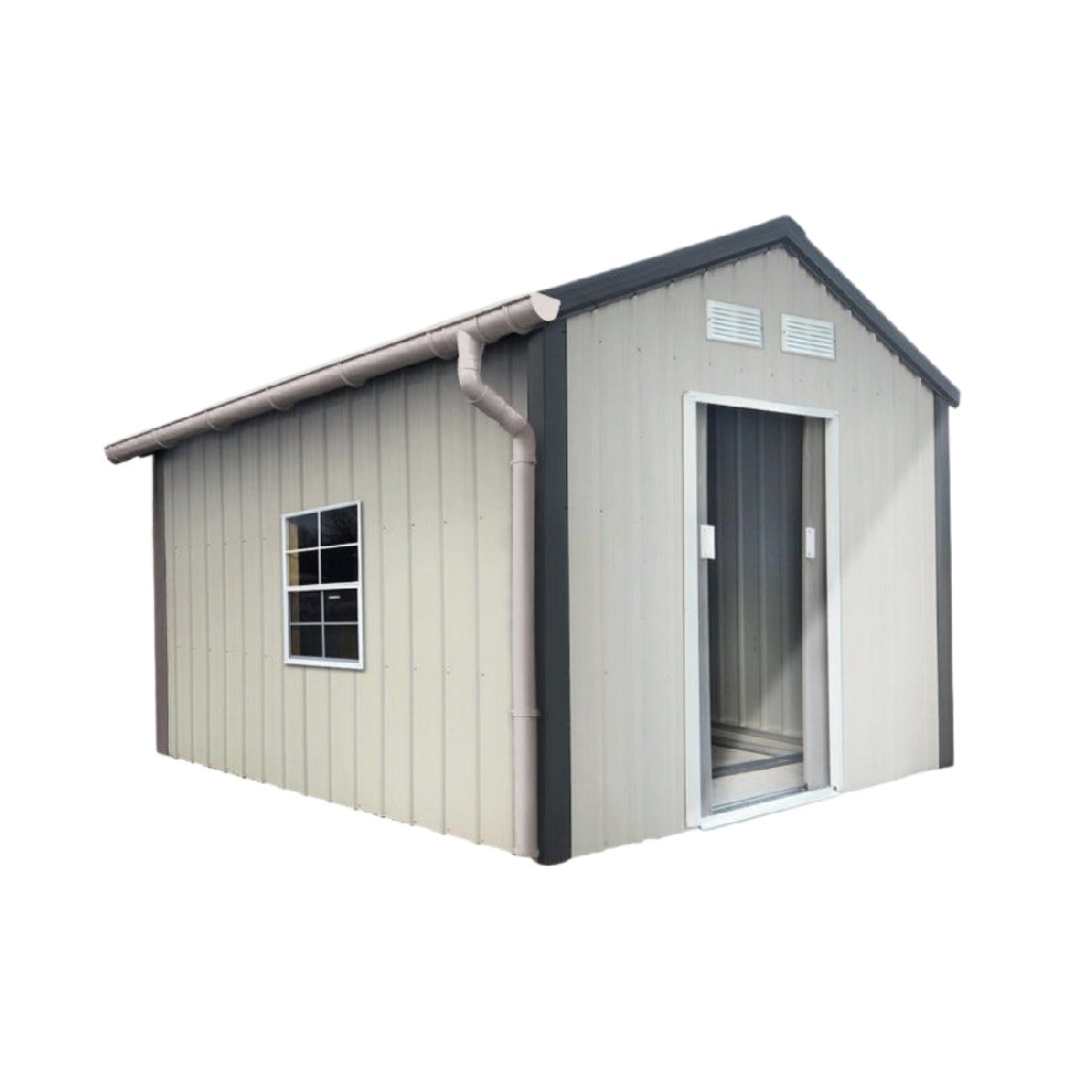 Metal Storage Shed for Outdoor Use - Galvanized Steel - 300 x 240 x 220