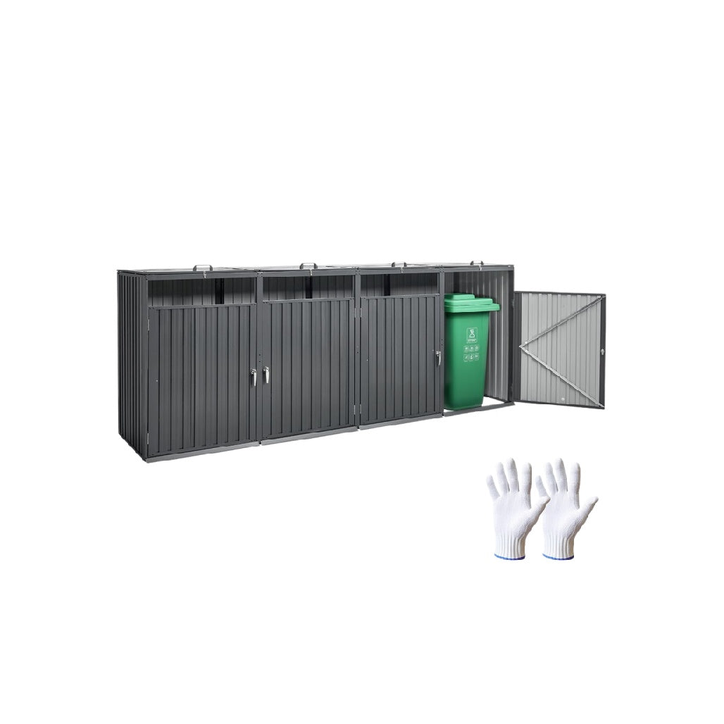 Outdoor Storage Cabinet for Garden Tools in Metal - 120 x 50 x 90